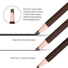 beauty glazed Waterproof Eyebrow Pencil, Long-Lasting Makeup Effect, Create Perfect Eyebrow Shape, Professional Precision Shaping, Universal Eyebrow Pencil