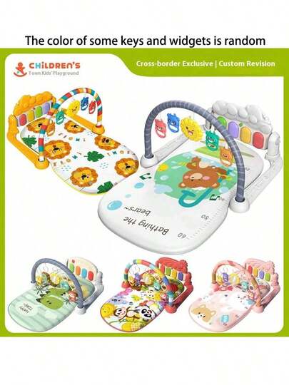 [Promote Development] Baby Foot Pedal Fitness Rack, 0-1 Year Old Baby Musical Piano Crawling Mat, Exercises Leg Strength And Hand-Eye Coordination, Educational Multifunctional Toy