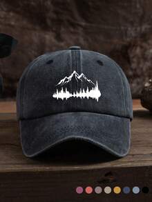 1pc Men's 1975 Graphic Outdoor Sports Casual Distressed Adjustable Baseball Cap, Suitable For Daily Wear