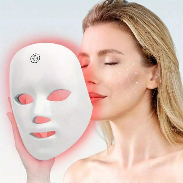 LED Seven-Color Beauty Instrument, USB Charging, Optional Seven Modes, Wireless Design, Suitable For Everyone - The Perfect Choice For Holiday Gifts, Home Beauty Equipment, Facial Care Tools, Light Rice Skin Protectors, Fashionable Appearance, Portable Design, Strong And Durable, High-Quality Materials, Multi-Functional Devices, Skin Care Small Devices, Suitable For Skin Care Enthusiasts, Gifts