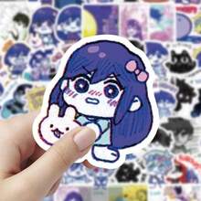 1/60张 Omori 游戏贴纸 - Aubrey、Kel - 防水贴纸，DIY 贴纸，适用于笔记本电脑、手机、水瓶，生日、圣诞节、万圣节、感恩节礼物 - 光面，多种形状 - 彩色 - 查看 7