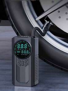 8000mAh Portable Car Jump Starter, 5-In-1 Tire Inflator With Digital Air Compressor, LED Display, USB Charging, Multi-Function Emergency Flashlight, Outdoor Sports Wireless Air Pump, LED Lighting - Multicolor - View 9