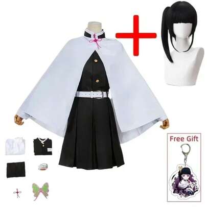 Disfraz de cosplay de Tsuyuri Kanao, uniforme de anime para adultos y niños, kimono haori para mujeres, peluca, ropa de Halloween