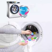 1 件洗衣球，洗衣机清洁球，魔术 PVC 摩擦去污防缠绕衣物保护洗球 - 彩色 - 查看 5