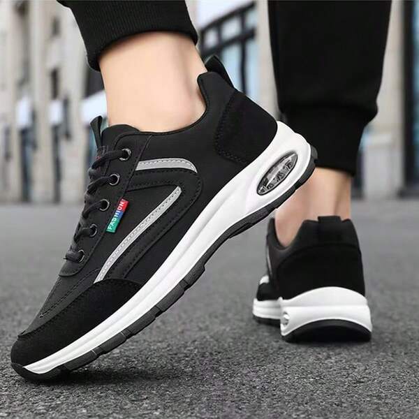 Men's Fashionable Casual Sneakers - Soft, Lightweight Daily Shoes, Color Block Design, Lace-Up Athletic Shoes Suitable For All Seasons, Size 39-47