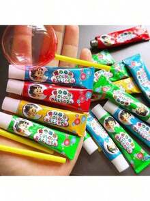 Set de 3/5/10 piezas de chicle de burbuja de estilo de dibujos animados, regalo nostálgico clásico, pequeño regalo, juguete de exterior creativo soplador de burbujas, fiesta de festival de espuma de burbujas, pequeños obsequios