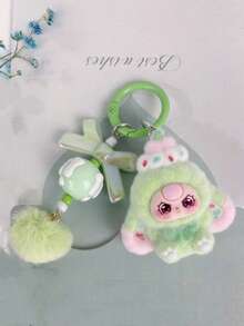 Fashionable & Cute Keychain Special Gift, Mini Cartoon 3D Plush Decor Pendant, Party Favor Pack, Birthday Gift Toy Hanging Ornament, Surprise Gift For Phone & Bag Decoration, Cartoon Backpack Charm, Car Key Chain Accessory, Bag Charm Pendant, Keychain For Bridal Party, Graduation, Valentine's Day, Mother's Day, Christmas, Halloween, Thanksgiving