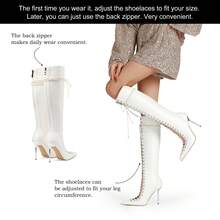 Neue spitze sexy Ausschnitt Kreuzriemen Super High Heel Mode Overknee Stiefel für Frauen