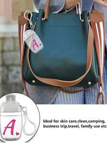 Rose Red Gold Letter Love A-Z Creative Printing Pattern, Transparent Hand Sanitizer Empty Bottle, Travel, Bracket Hook White Flip, Reusable Lid, Portable Empty Bottle Can Be Refilled, Cosmetics Container, Suitable For Liquid Lotion, Travel, Family Storage, Outdoor Travel, Is A Thoughtful Gift For Family And Friends, Graduation Gift, Mother's Day Gift, Anniversary Gift.