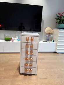 4/6/8个波西米亚风格梳妆台旋钮，天然榉木抽屉拉手，云朵形木质梳妆台把手，配有两种不同尺寸的螺丝，适用于橱柜、家具、抽屉（木工工艺可能略有差异，表面可能略显粗糙） - 米色 - 查看 12