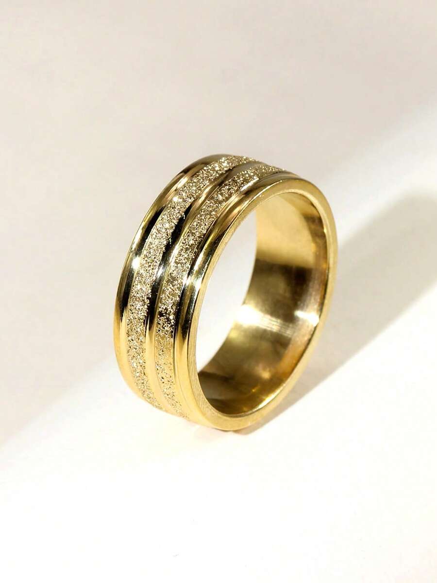 Inel simplu pentru bărbați - Aur Galben - Vizualizare 1