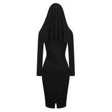 Colorful House Women Nun Costume Set Adult Traditional Nun Outfit Dress Halloween Cosplay Costume{"Size_name":"Small","Color_name":"Slim"} - 苗條的 - 查看 3