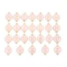 1pc Fashion Classic Round Initial Cross Pendant Golden Stainless Steel Bead Chain Necklace For Women - Yellow Gold - View 4