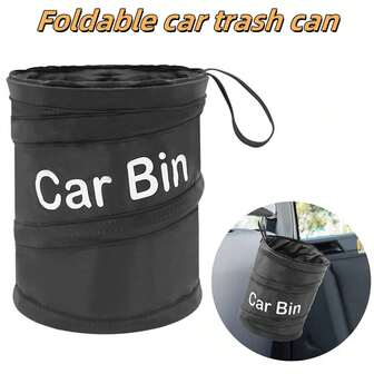 1PC Multi-Functional Car Trash Can, Foldable Car Garbage Bin Storage Container,Water-Resistant Trash Bag Camp For Garbage And Litter Storage And Collection,Car Trash Cans For Cars And Offices,Small Hanging Waste Storage Bag For Daily Use And Travel