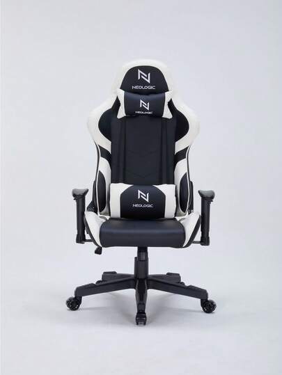 Scaun de gaming Neologic Viper RGC 95018 - Design ergonomic alb-negru, înclinare până la 150°, capacitate maximă de greutate 130 kg