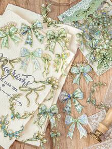 CANDY POETRY 20张/包蝴蝶结主题贴纸，创意美学贴纸，DIY装饰剪贴簿工艺材料，节日礼物，个性化剪贴簿学习用品文具 - 查看 7