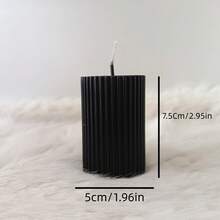 1pc 1.96 Inch Diameter Black Cylindrical Scented Candle, Suitable For Ambiance Creation, Home Decor, Living Room Decor, All Seasons, Valentine's Day Gift & Decor, New Year Gift & Decor, Wedding Gift & Decor, Women/Girlfriend Gift, Souvenir, Birthday Gift