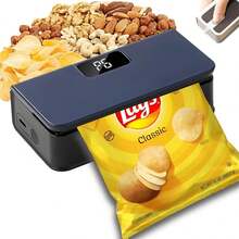 1PC Portable Multi-Function Mini Sealer, Snack Sealer, Food Preservation Sealer, Six-Speed ​​Adjustment Display, Suitable For Traveling, Home Moisture-Proof Food Sealing, Black, Blue, Snack Storage, Stylish Appliance, Compact Design, High-Efficiency Machine, Food Preservation, USB Sealer, USB Rechargeable - Suitable For Fruits, Vegetables, Snacks, And Potato Chips - Essential Tool For Outdoor Picnics, Compact Design, Sturdy Construction, Built-In Cutter, Perfect For Home Kitchen Use - Multicolor - View 10