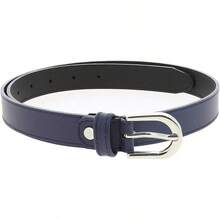 Women Genuine Leather Belt, Fashionable, Made In France - 海軍藍 - 查看 9