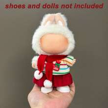 6.69-Inch Christmas Doll Clothes, Compatible With Labubu,1sets Of Decoration - Fashionable Headwear, Clothing And Pants Or Skirt Set, Suitable For 6.69-Inch Dolls, Cute BuLabu Christmas Accessories, For Play And Display (Shoes And Dolls Not Included) - Multicolor - View 16