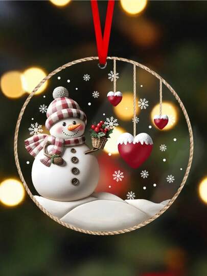 Personalized Christmas Snowman Ornaments, Personalized Acrylic Ornaments, Christmas Gifts. Personalized Christmas Snowman Ornaments - Customized Surname Ornaments, Holiday Gifts For Grandparents. Home Christmas Decorations, Personalized Children's Name Ornaments, Snowman Ornaments, Family Christmas Keepsakes, Christmas Gifts For Grandma And Mom.