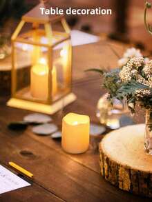 24 pièces - Bougie LED sans flamme de couleur chaude, veilleuse décorative, bougie électronique blanc chaud pour la Saint-Valentin, la demande en mariage, la décoration de la chambre de mariage, l'éclairage du dîner d'anniversaire, les bougies décoratives, la demande en mariage de la Saint-Valentin, la décoration de la chambre de mariage, la décoration de Noël, la décoration de la maison, la décoration de la chambre, la décoration de la chambre à coucher