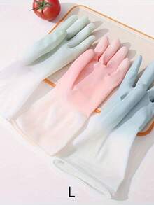 3pcs High-Quality Household Cleaning Gloves, Waterproof Kitchen Dishwashing Gloves, Anti-Slip Housework Gloves, Durable Washing Gloves, Cleaning Supplies, Cleaning Tools, Back-To-School Supplies - Multicolor - View 10