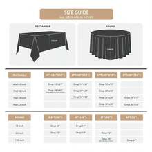8 Pack Table Cloth Rectangle Table: Stain And Wrinkle Resistant Tablecloth Rectangular, Washable Polyester Tablecloths For Wedding Party Dining Banquet Event CateringBlack, 70x120 Inch - 多色2393 - 查看 5