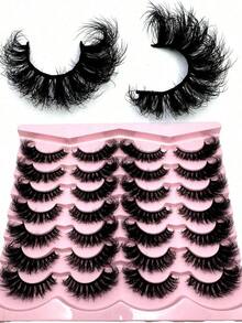 14 Pairs Russian Strip Lashes Natural Looking Soft & Fluffy Mink Lashes 3D False Eyelashes Russian Volume Eyelashes Eyelashes Dramatic Mink Lashes Wispy Long Foxy Eye Lifting Look Eyelash Extension Kit Full Eyelash Strip To Lengthen And Volumize Outer Corner Of Your Eye Beauty Makeup Warehouse (Mix Styles) -