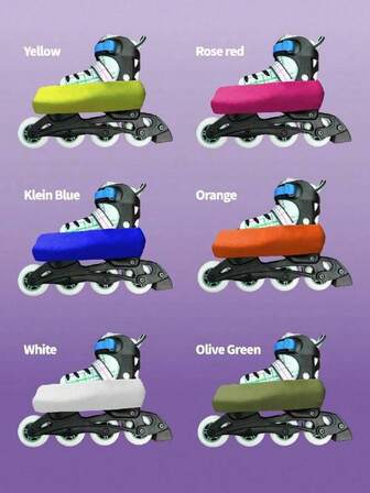 1 Pair Protective Covers, Suitable For Roller Skates, Speed Skates, Figure Skating Shoes, Ice Skating Shoes, Multi-Color