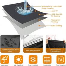 - Funda para Moto, 420D Cubierta de proteccin Impermeable para Motocicleta, Aptos para Motocicletas como, y ms XL 90x 37x 49 Pulgadas - SG - Ver 3