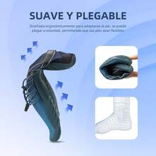 BexpAudpot Zapatos de Agua para Hombre y Mujer, Zapatos Acuáticos Descalzos Transpirables de Secado Rápido para Nadar, Pplaya, Surf, Vadeo, Yoga - azul - Ver 8