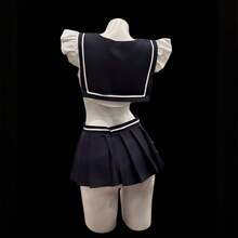 Sexy School Style Ultra-Skirt Uniform, JK Sleepwear, Hot Girl Sailor Suit Set