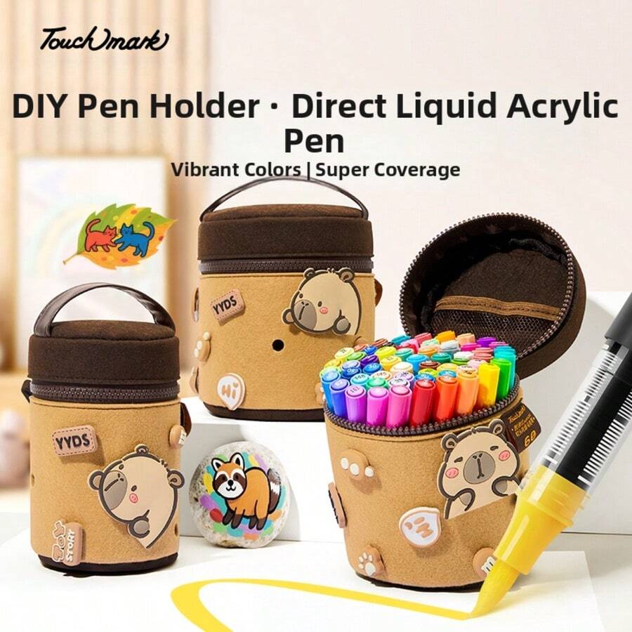 24/36/48/60/80 Colors Soft Tip Acrylic Marker Pens, Liquid Ink, For Students, Artists, Children Drawing, Watercolor Pens, Back To School Supplies, Gifts