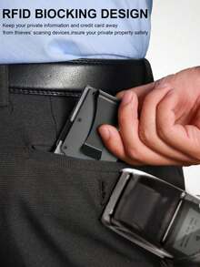 Paquete de tarjetas de fibra de carbono y metal con protección antirrobo, cepillo NFC, billetera ultrafina y de gran capacidad con desmagnetización. Billetera de aleación de aluminio ultrafina y resistente a los arañazos con clip para dinero de fácil extracción. Billetera metálica multifuncional, billetera diaria, regalo para novio/esposo/papá, portador de tarjetas de visita, portador de tarjetas de crédito para hombres, mini billetera, portador de tarjetas de visita, billetera, regalos de vuelta a la escuela, regalos para maestros.