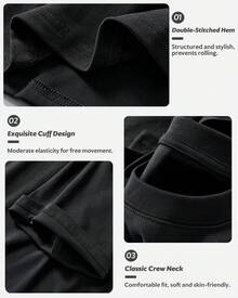 Comfort Color Men's Cotton T-Shirt Crew Neck Short Sleeve Tee Style G1717 - Màu xanh hải quân - Xem 3