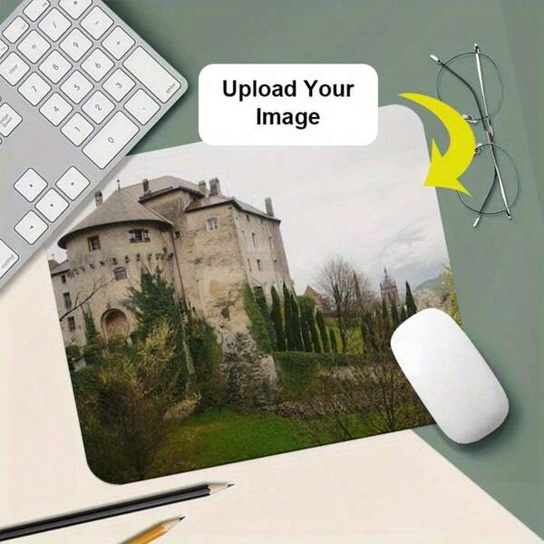 1 pieza Alfombrilla de ratón personalizada con foto o logotipo, adecuada para el hogar y la oficina, computadora y juegos, lavable y antideslizante, personalizada para capturar los momentos de la vida