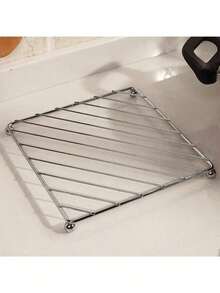 4 Stainless Steel Four-Legged Stands, Kitchen Accessories, Heat-Resistant Kitchen Table Pads, Coasters, Stainless Steel Heat Insulation Pads, Desktop Anti-Scalding Protection, Suitable, Restaurant, Kitchen, Baking - Multicolor - View 6