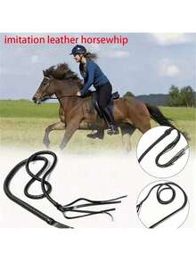 1pc Equestrian Cowboy Whip, Professional Equipment For Riders And Cowboys! Tightly Textured And Durable, Flexible Whip Body Can Accurately Deliver Commands And Recreate The Heroic Cowboy Style, Suitable For Equestrian Training, Stage Performance, And Casual Wear - Multicolor - View 7