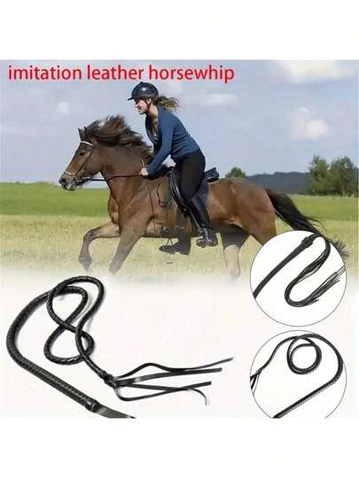 قطعة واحدة من السوط المقلد من الجلد للهواة الفروسية: مصنوع من جلد مقلد عالي الجودة، يوفر هذا السوط قبضة مريحة ومتانة ممتازة. إنه مثالي لتوجيه الخيول أثناء الركوب ، مما يوفر إشارات واضحة. يضيف التصميم الأنيق لمسة من الأناقة لمعدات الفروسية الخاصة بك ، وهناك أيضًا لمحة من الإغراء للباحثين عن شيء إضافي. سوط الفروسية المقلد من الجلد للركوب على الخيول