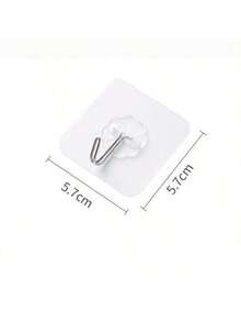 10/1pc Transparent Waterproof Adhesive Hook, No Drill Removable Moisture-Proof Hook, Suitable For Living Room, Kitchen, Bathroom, Dorm, Washroom, Wall, Adhesive No Drill Hook, Gift For Friends And Family