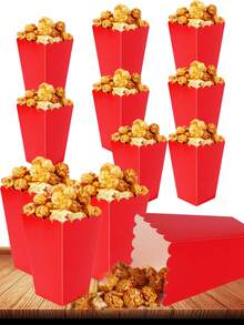 100/48/36/24/12个/1个白色爆米花盒，2个4.5 x 3英寸迷你爆米花盒，适合电影之夜装饰、圣诞节/万圣节 - 紅色 - 查看 17