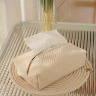 Caja de pañuelos de lino rectangular de lujo - Diseño elegante de estilo granja, tela suave, fácil de limpiar, perfecta para la decoración de la sala de estar, el dormitorio y el automóvil, agrega un toque de encanto rústico a cualquier espacio, decoración de regalo de Navidad/Halloween