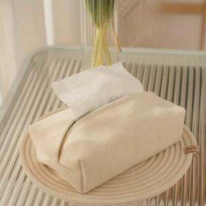 Luxuriöse rechteckige Leinentaschentuchbox-Abdeckung - elegantes Landhausstil Design, weiches Gewebe, leicht zu reinigen, perfekt für Wohnzimmer, Schlafzimmer und Auto Dekoration, verleiht jedem Raum einen Hauch von ländlichem Charme, Weihnachts-/Halloween-Geschenkdekoration