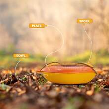 UCO 4-Piece Camping Mess Kit With Bowl Plate And 3-In-1 Spork Utensil Setgift - Sunrise - View 3