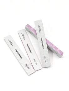 20pcs Rectangular Nail Files, 100/180 Grit Double-Sided Sandpaper Nail Files, Washable And Reusable, Suitable For Natural Nails And Acrylic Nails, For Home And Salon Use. Nail Care Products, Nail Tools, Nail Art Tools, Back To School Supplies, Manicure, Nail Tools (Applicable To Nail Stickers) - White - View 4