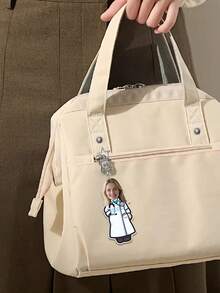 1pc Customized Nurse Uniform Name Tag Keychain, Personalized PC (Polycarbonate) Keyring, Suitable For Gifting To Friends, Colleagues, Nurses - Multicolor - View 3