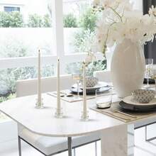 NACOOL 12PCS Candelabros a Granel, Candelabros de Vidrio Simples Europeos, Candelabros de Mesa Románticos, Adecuados para Decoración en Festivales, Bodas, Cumpleaños, Navidad, Fiestas de Eventos - 1 - Ver 4