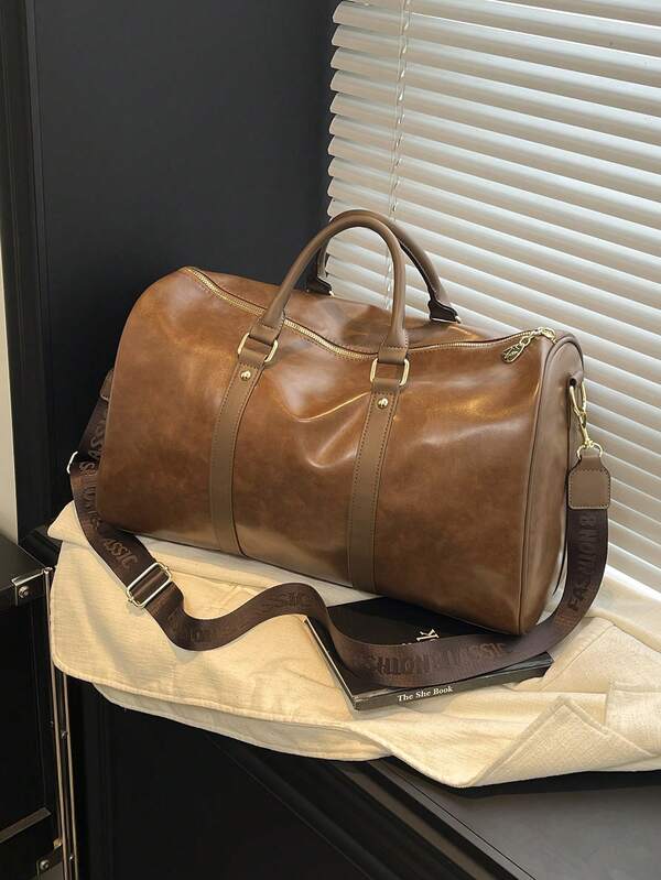 Unisex Fitness Sports Bag, Leather Gym Bag, Shoulder Handbag, Travel Duffel Bag, Yoga Tote, Versatile