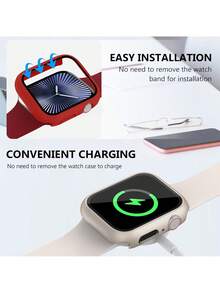 10 miếng ốp bảo vệ toàn khung bằng kính cường lực + PC cho nam và nữ, ốp chống sốc thời trang tương thích với Apple Watch 40/41/42/44/45/46/49mm, tương thích với Apple Watch Ultra/SE/Series 10/9/8/7/6/5/4, phụ kiện ốp đồng hồ thông minh - 10 màu - Xem 6